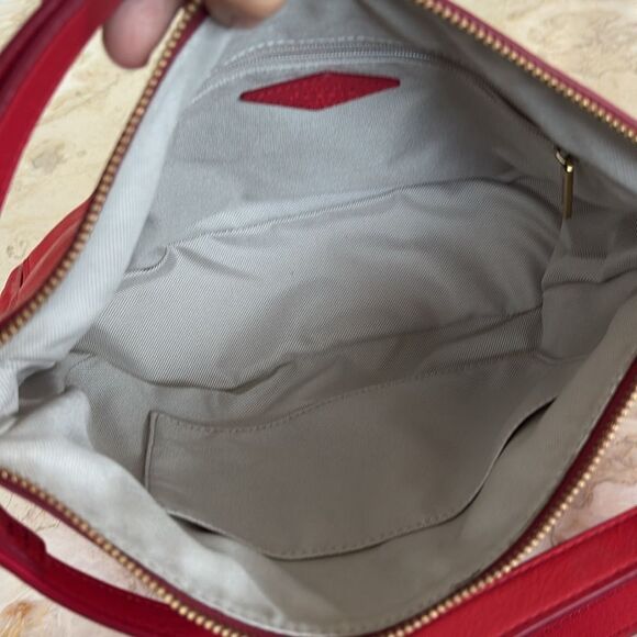 NWOT Fossil Jolie Red Leather Crossbody Bag - Picture 13 of 14
